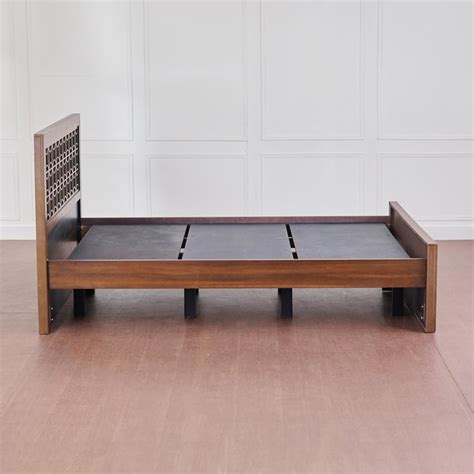 Buy Marigold Solid Wood Queen Bed - Brown from Home Centre at just INR ...