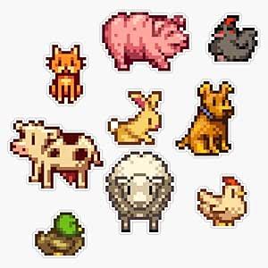 Amazon.com: Stardew Valley Animals Vinyl Sticker Laptop Decal ...