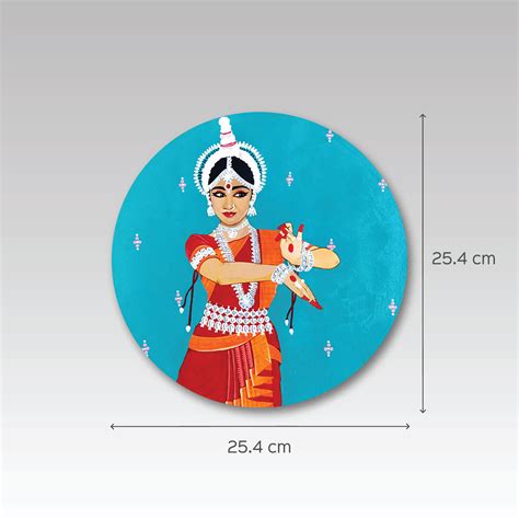 Buy Handpainted Odissi Mudra Wall Decor Online On Zwende