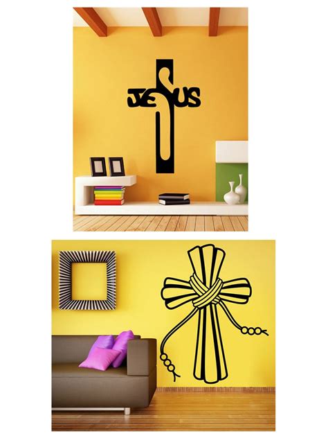Decor Kafe 'Christian Sign and Jesus Cross' Wall Sticker (Vinyl, 0.99 ...