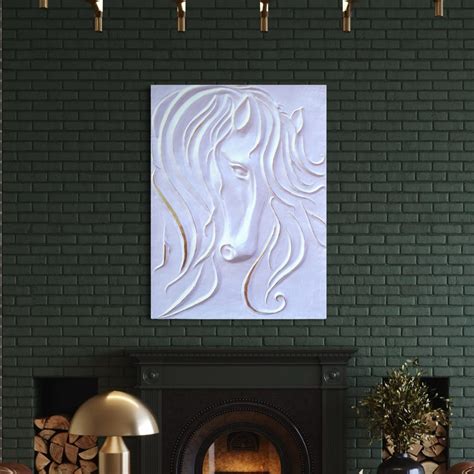 Abstract Horse Face 3D Wall Art Sculpture (4×3 Feet) – Artgatha