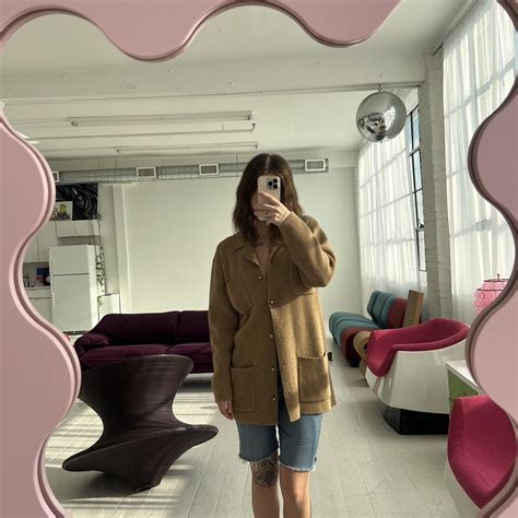 light brown cardigan - Depop