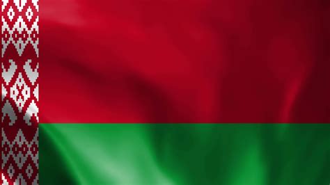 Belarus Flag Loop. Realistic 4K. 30 fps flag of the Belarus. Belarus flag waving in the wind ...