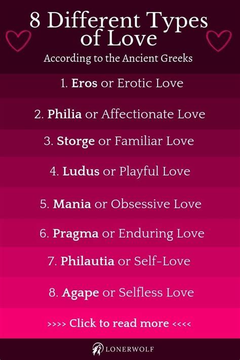 8 Different Types of Love According to the Ancient Greeks | Greek words ...