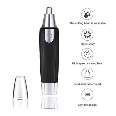 6003 Nose Hair Trimmer Battery-Operated Ear and Nose Hair Trimmer Clip ...