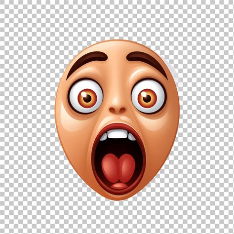 Terrifying Emoticon PNG, Screaming Face Icon, Fearful Clipart | Clip ...