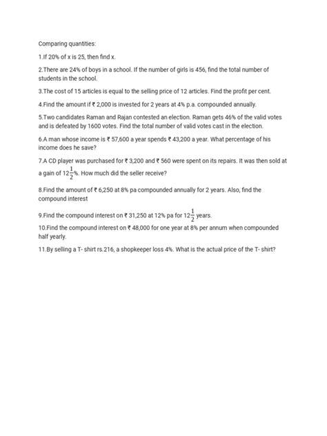 Image result for Comparing Quantities Class 8