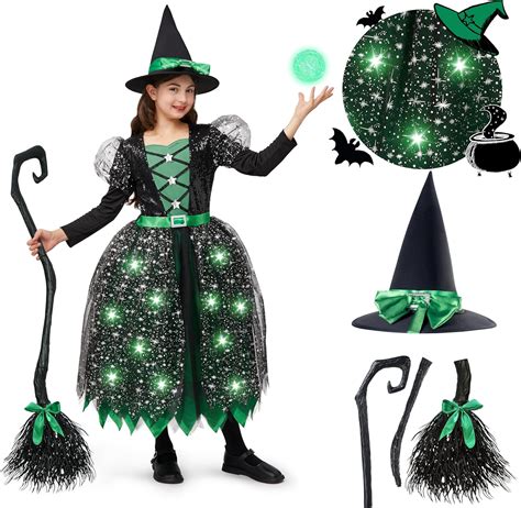 Spooktacular Creations Witch Costume Kids, Light Up Halloween Costumes ...