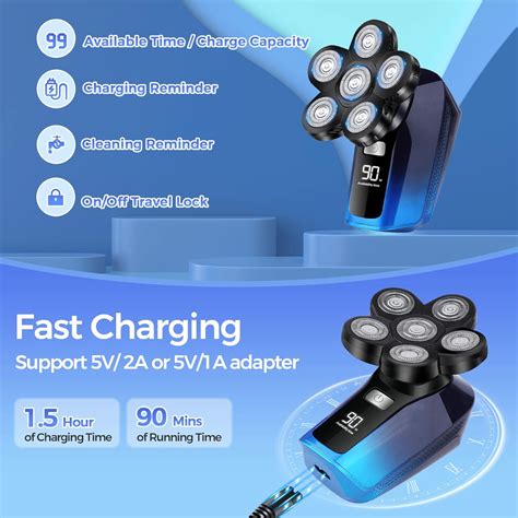 Buy Head Shaver for Bald Men,6 in 1 Electric Shavers for Bald Head ...