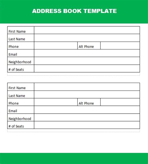 Image result for InDesign Template Address Book