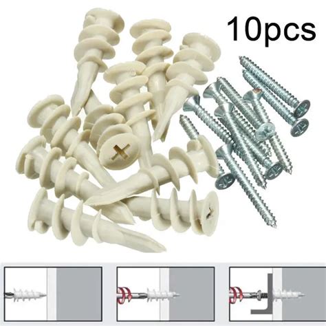 10pcs nylon plate board cavity wall plug fixing speed a anchor with ...