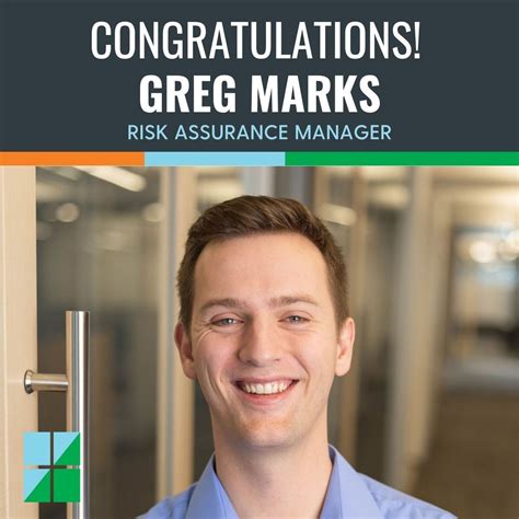 Congratulations to Greg Marks on his promotion to Manager on our Risk Assurance Team! We’re ...
