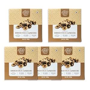 JAMMU NUTS Premium Jumbo Dried Anjeer Fruit - Pack Of 5 (500gm Each ...