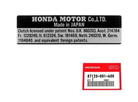 Honda Chain Guard Sticker C50 C70 C90 ST50 C65 ST70 CT70 NOS 87125-001 ...