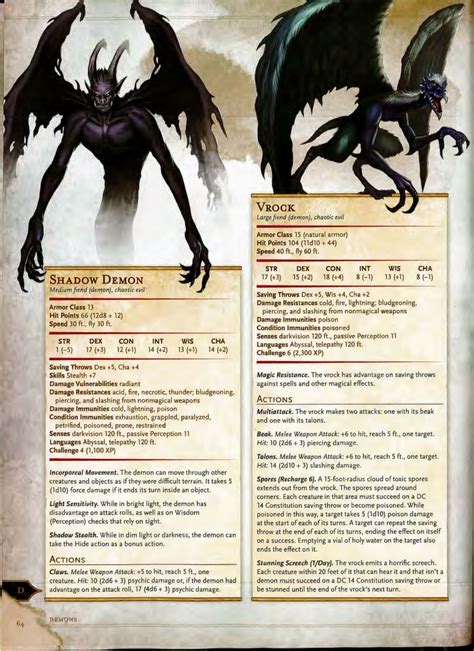 DnD. 5e Monster Manual | Dnd dragons, Shadow monster, Shadow creatures