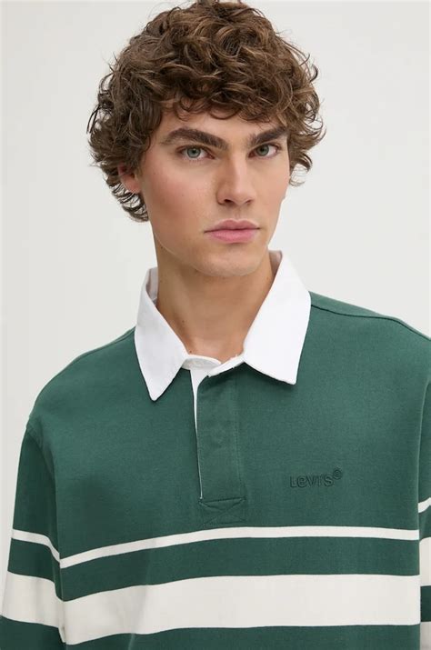 Levi's longsleeve bawełniany kolor zielony wzorzysty A4845 | Answear.com