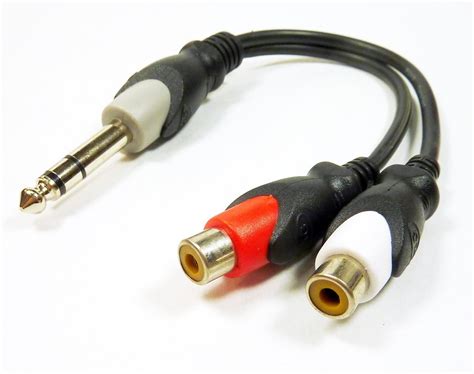 Philmore 6.35mm 1 4 Stereo Male To Dual RCA Female Y Audio Adapter ...