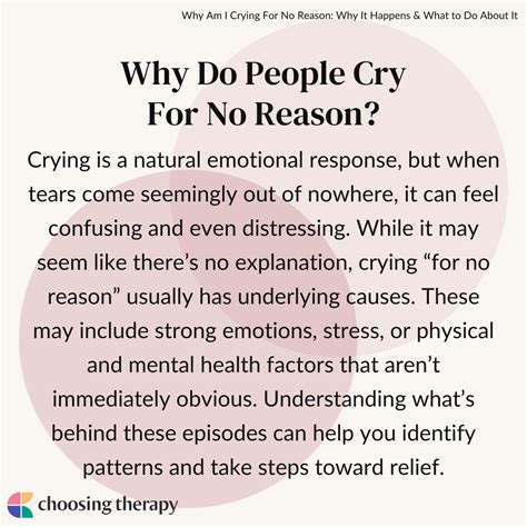 Why Do I Cry for No Reason?