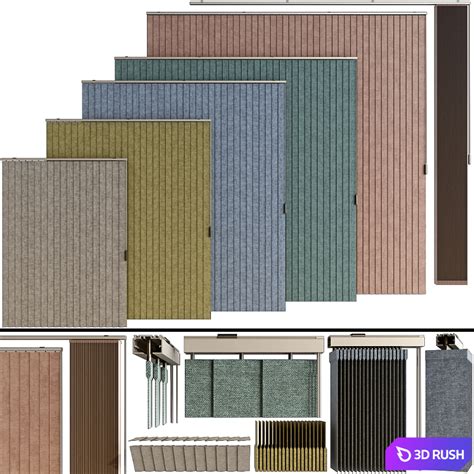 Vertical roller blinds set - 3drush.com