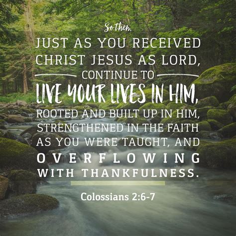 Colossians 2 6 7 daily verse – Artofit
