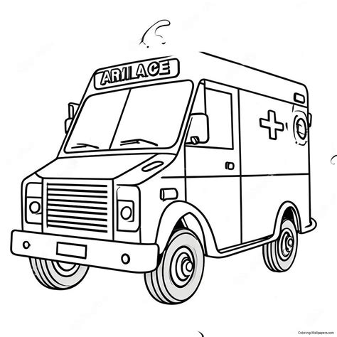 Ambulance Coloring Page (1100-879)