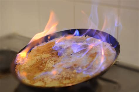 French Crepes with Orange-flavored brandy liqueur (Grand Marnier ...