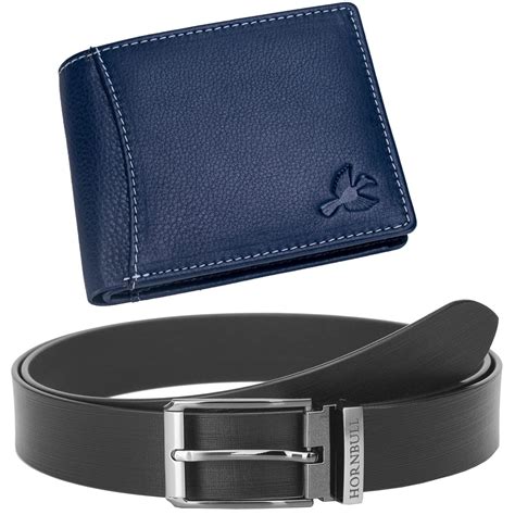 HORNBULL Gift Hamper For Men | Navy Wallet and Black Belt Men's Combo ...