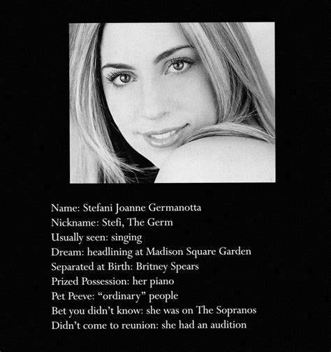 Lady Gaga In High School Yearbook