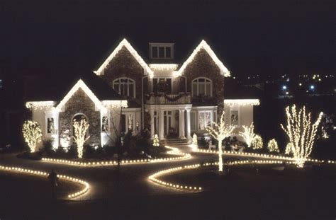 White Christmas Lights On Houses