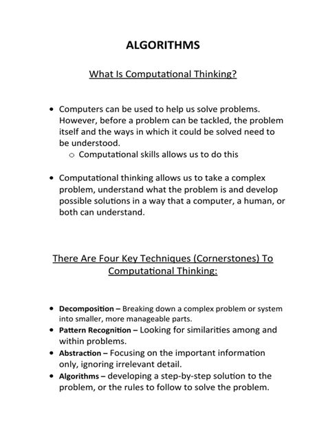 Image result for Computational Thinking Algorithms