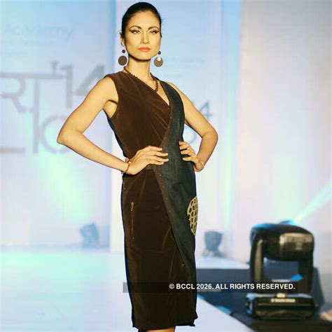 Rathika walks the ramp during Pearl Academy's graduation ceremony,