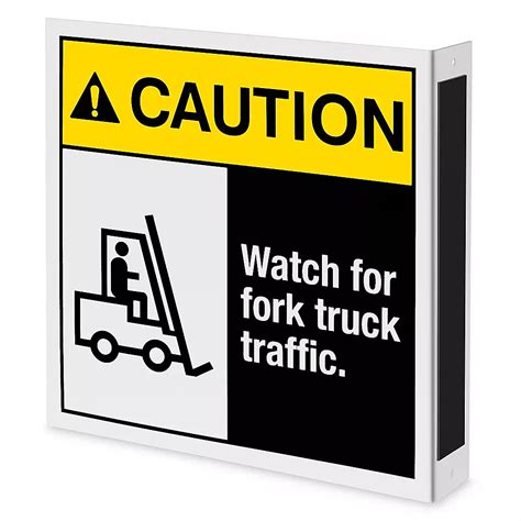 Magnetic Aisle Sign - "Watch for Fork Truck Traffic" S-24818 - ULINE