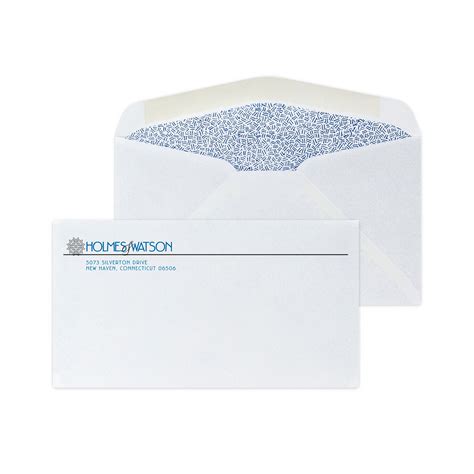 Custom #6-3/4 Diagonal Seam Standard Envelopes with Security Tint, 3 5/ ...