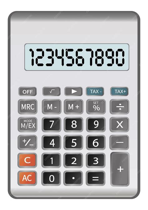 Premium Vector | A calculator with ten digit numbers and high ...