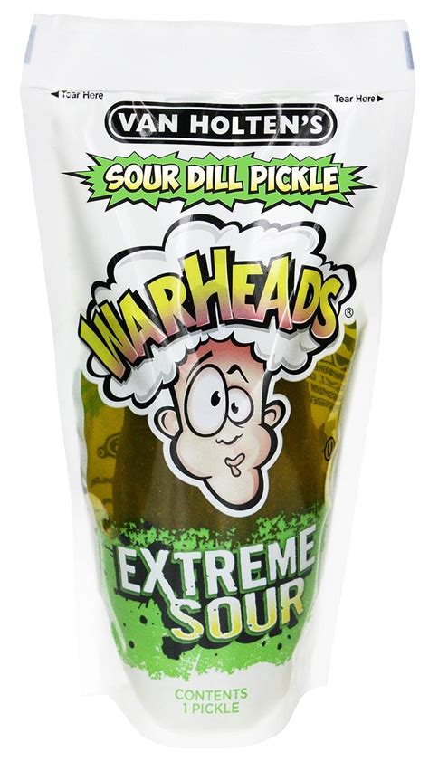 Van Holtens Jumbo Warheads Sour Dill Extreme Sour Pickle In ...