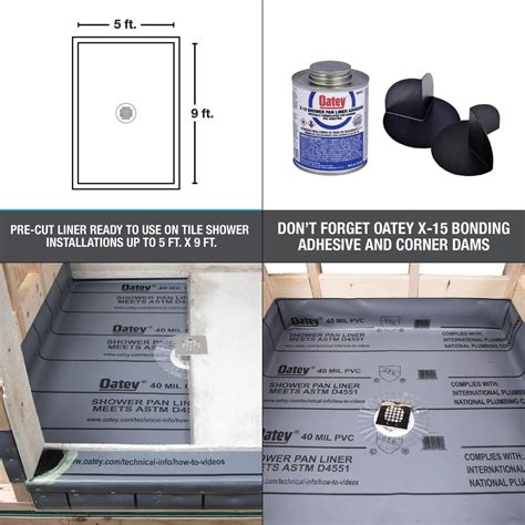 Oatey X PVC Shower Pan Liner Roll With 2-Pack Of Corner, 47% OFF