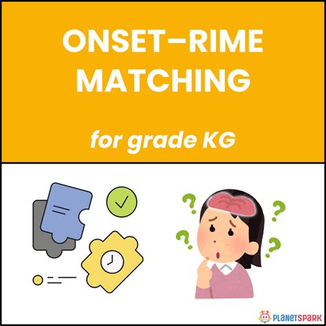 Class KG Worksheet On Onset Rime Matching | PlanetSpark