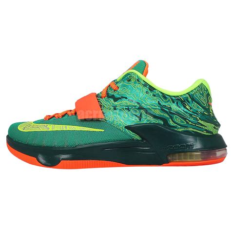 Nike KD VII EP Weatherman Green Orange Kevin Durant Mens Basketball ...