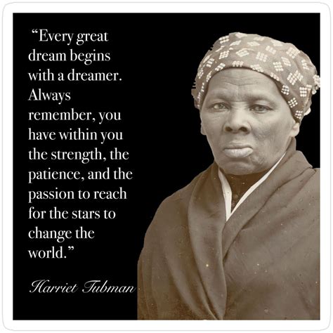 "Harriet Tubman Quote Every Dream" Sticker for Sale by sourceoflife in ...