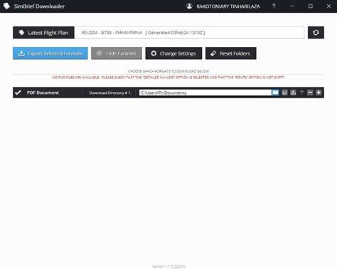 Image result for How to Use Simbrief Downloader