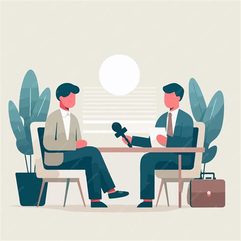 Premium Vector | Characters of people being interviewed with a simple and minimalist flat design ...