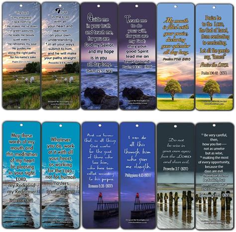 Buy Powerful Bible Verses to Live by Bookmarks NIV (60-Pack ...
