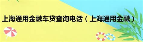 上海通用金融车贷查询电话（上海通用金融）_新时代发展网