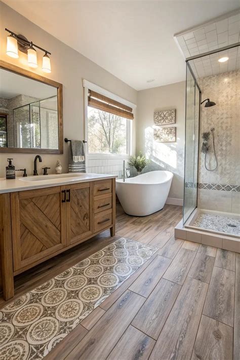 19+ Stylish Vinyl Plank Flooring Ideas for Bathrooms