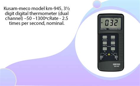 Kusam Meco KM-945 Digital Thermometer Dual Channel : Amazon.in ...