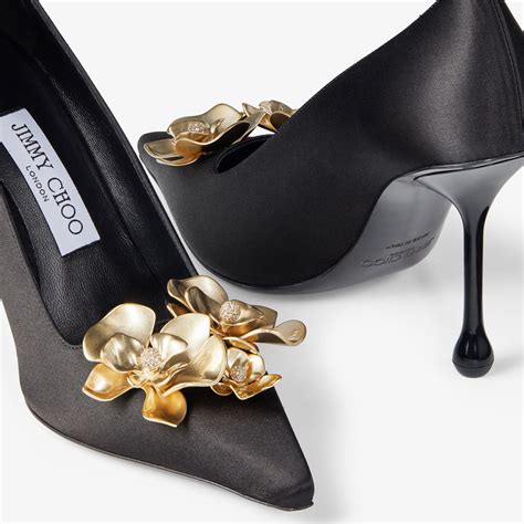 Black And Gold Heels Shoes