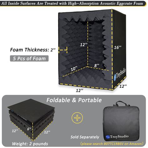 Snapklik.com : Troystudio Portable Vocal Booth, Large Foldable ...