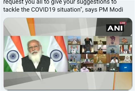 Prime Minister Narendra Modi briefing the Chief Ministers on the ...