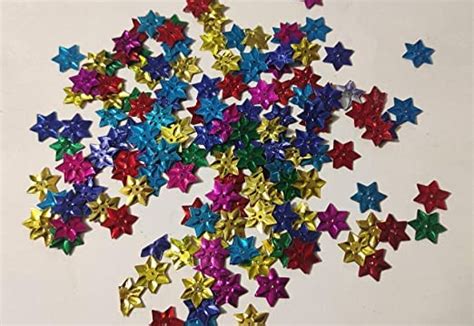 Ratnesh Glitter Stars for Craft, 100 Gram Multi Color Star Shape ...