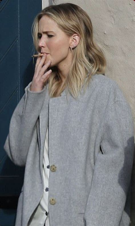 Jennifer Lawrence Smoking Cigarettes